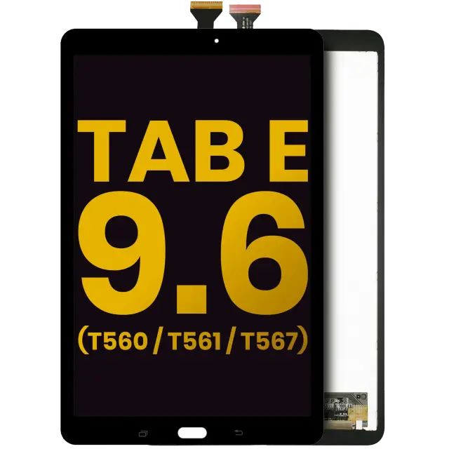 Écran LCD sans châssis pour Samsung Galaxy Tab E 9.6" (T560 / T561 / T567) (2015) (reconditionné, noir)