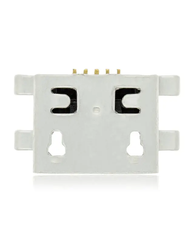 Connecteur de charge à souder — format Micro B, 5 broches, 4 points de fixation (C404)