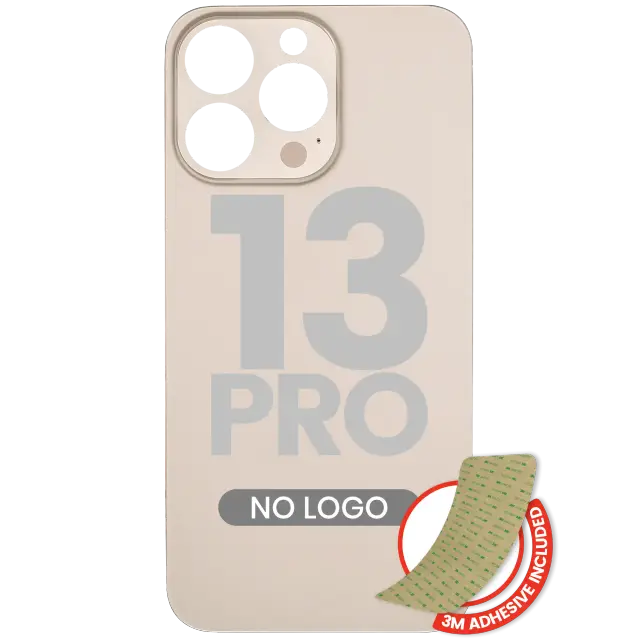 Vitre arrière pour Apple iPhone 13 Pro (No Logo / Large Camera Hole, or)