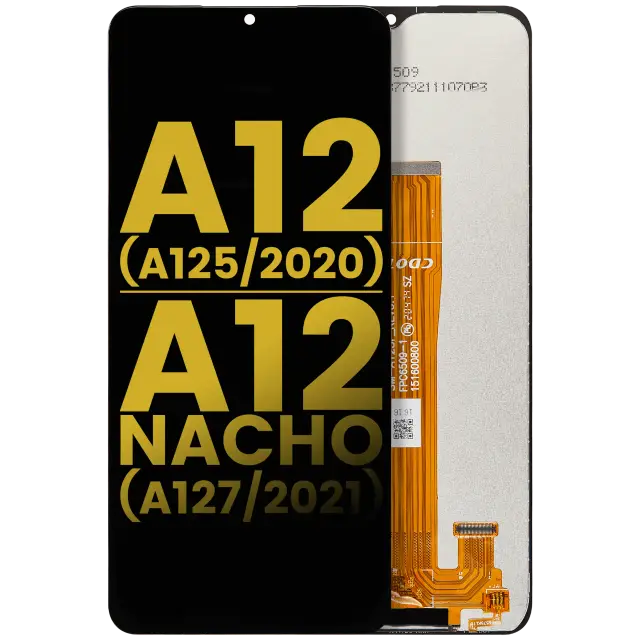 Écran LCD sans châssis pour Samsung Galaxy A12 (A125 / 2020) / A12 Nacho (A127 / 2021) (reconditionné, toutes couleurs)