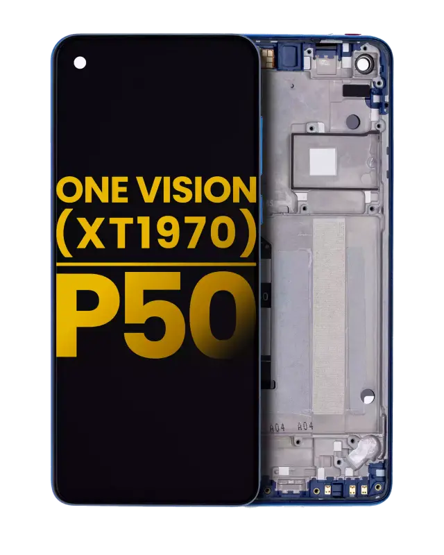 Écran LCD avec châssis pour Motorola One Vision (XT1970 / 2019) / P50 (reconditionné, Sapphire Gradient)