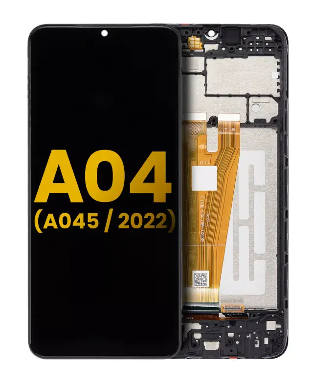 Écran LCD avec châssis pour Samsung Galaxy A04 (A045 / 2022) (reconditionné, toutes couleurs)