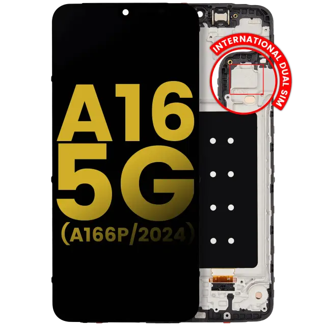 Écran OLED avec châssis pour Samsung Galaxy A16 5G (A166P / 2024) (International Dual SIM, reconditionné, toutes couleurs)