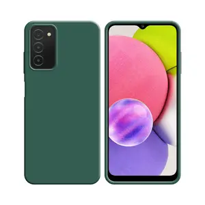 Coque Silicone Compatible pour Samsung Galaxy A03s A037 (#22) Vert Foncé