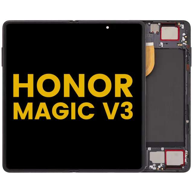 Écran OLED intérieur avec châssis pour Honor Magic V3 (reconditionné, Velvet Black)