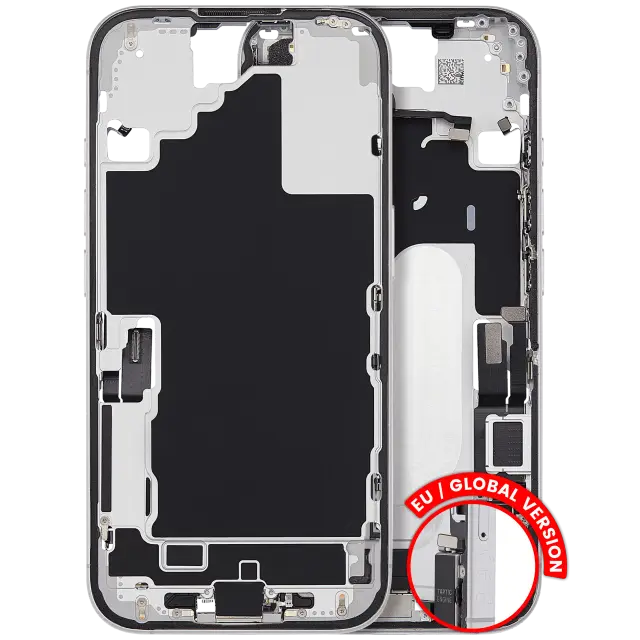 Châssis pour Apple iPhone 16 (version EU, origine d'occasion — grade B, blanc)