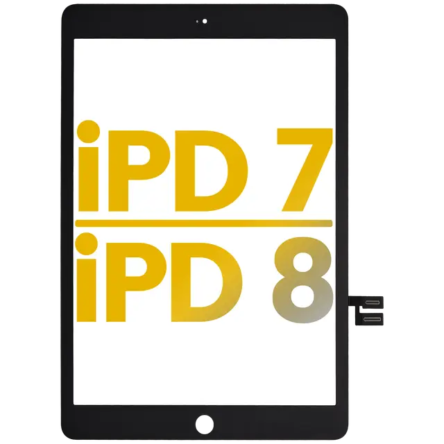Vitre tactile pour Apple iPad 7 (2019) / iPad 8 (2020) (premium, noir)