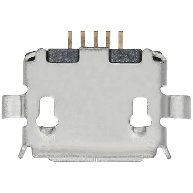Connecteur de charge à souder — format Micro B, 5 broches, 2 points de fixation (C014)