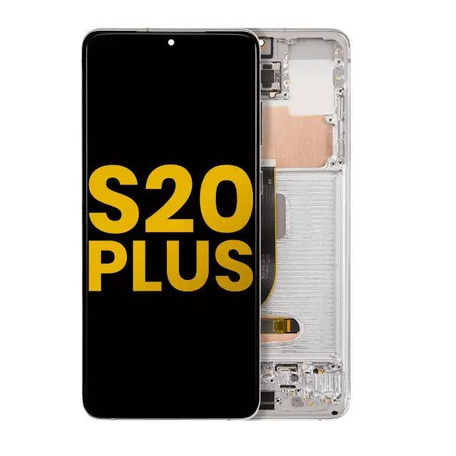Écran OLED avec châssis pour Samsung Galaxy S20 Plus 5G (reconditionné, Cloud White)