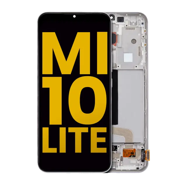 Écran OLED avec châssis pour Xiaomi Mi 10 Lite 5G (reconditionné, Dream White)