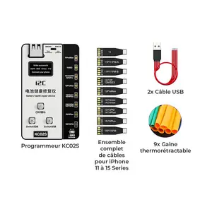 Programmeur i2C KC02S pour Batterie iPhone 8 à 15 Series