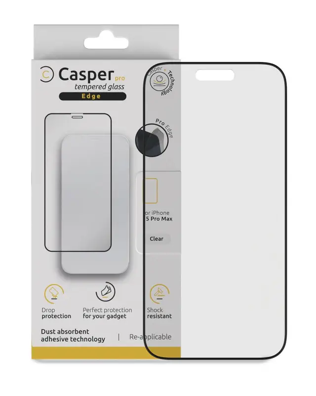 Verre trempé pour iPhone 15 Pro Max (blister, transparent) — réf. 107082000193