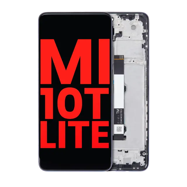 Écran OLED avec châssis pour Xiaomi Mi 10 Lite 5G (compatible premium, Cosmic Gray)