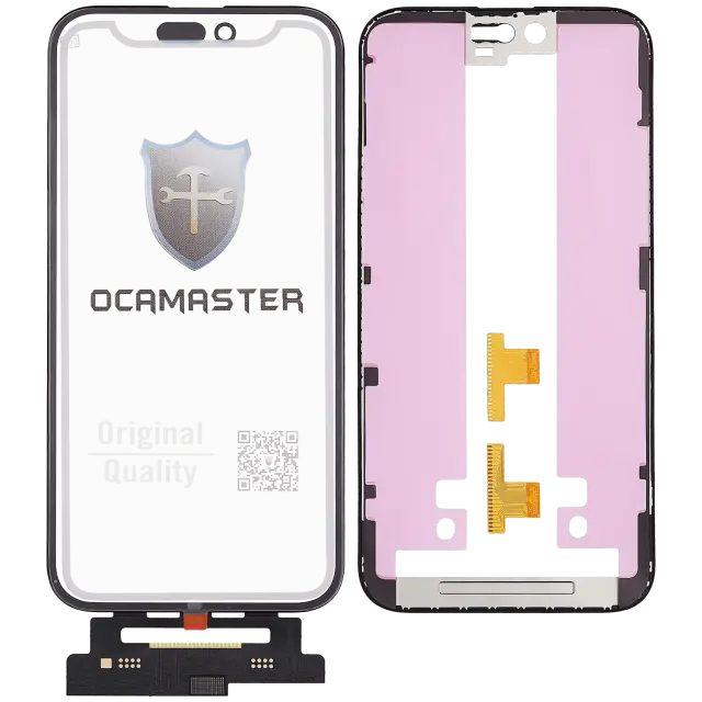 Vitre d’écran avec OCA pour Apple iPhone 15 Plus (OCA Master)