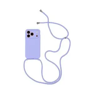 Coque Silicone avec Cordon Apple iPhone 17 Pro (#04) Violet