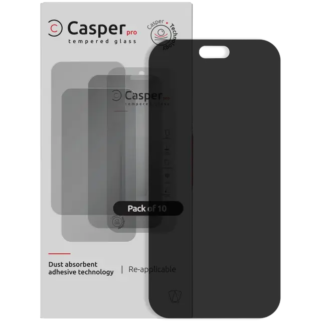 Verre trempé pour iPhone 18 Pro (lot de 10, Privacy)