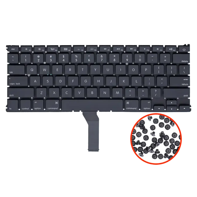 Clavier rétroéclairé avec vis (anglais US) pour Apple MacBook Air 13" A1466 (2012-2017) / A1369 (2011)