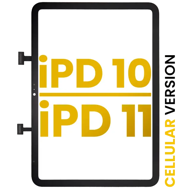 Vitre tactile pour Apple iPad 10 (2022) / iPad 11 (2025) (premium, WiFi / Cellular, noir)