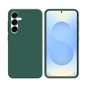 Coque Silicone Compatible pour Samsung Galaxy S25 Plus S936 (#22) Vert Foncé