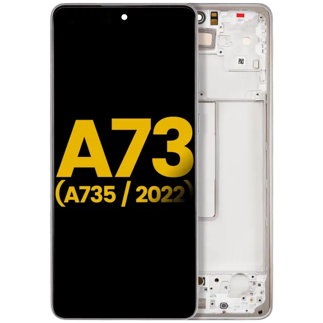 Écran OLED avec châssis pour Samsung Galaxy A73 (A735 / 2022) (reconditionné, blanc)
