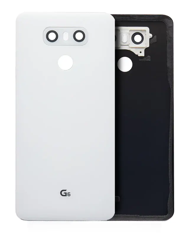Vitre arrière pour LG G6 (Mystic White)