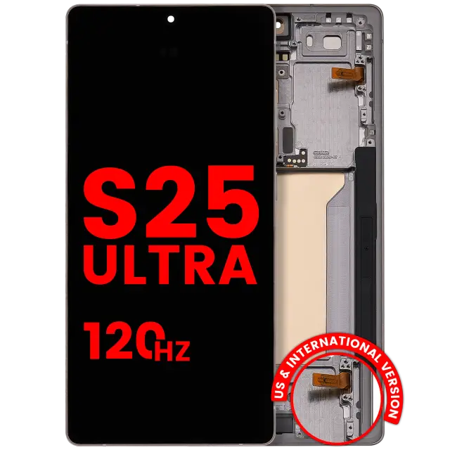 Écran OLED avec châssis pour Samsung Galaxy S25 Ultra 5G (version US & internationale, Aftermarket Pro, 120 Hz, Titanium Pink Gold / Jade Green / Grey)