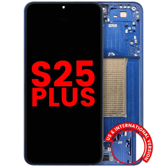 Écran OLED avec châssis pour Samsung Galaxy S25 Plus 5G (version US & internationale, compatible premium, Navy)