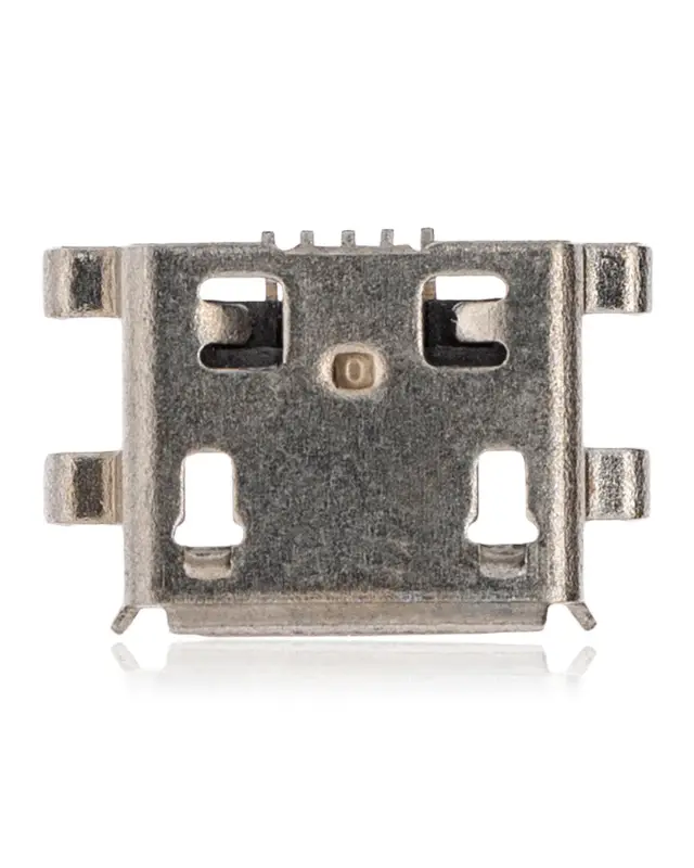 Connecteur de charge à souder — format Micro B, 5 broches, 4 points de fixation (C083)