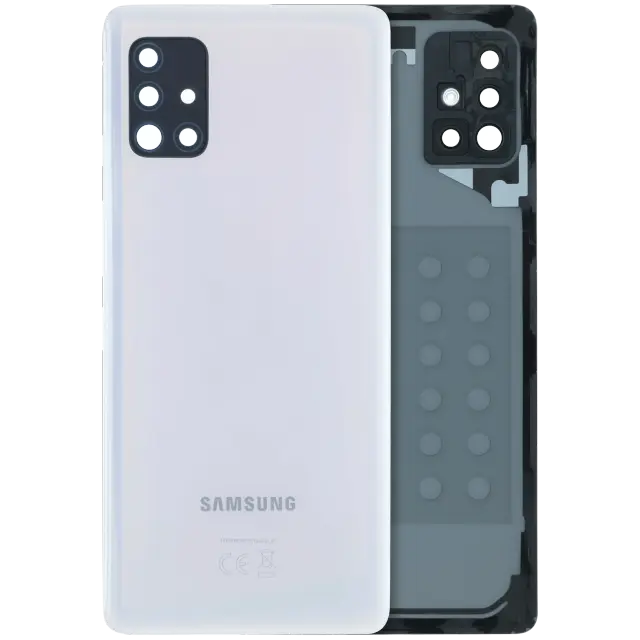 Vitre arrière pour Samsung Galaxy A51 (A516) (pack service origine, blanc)