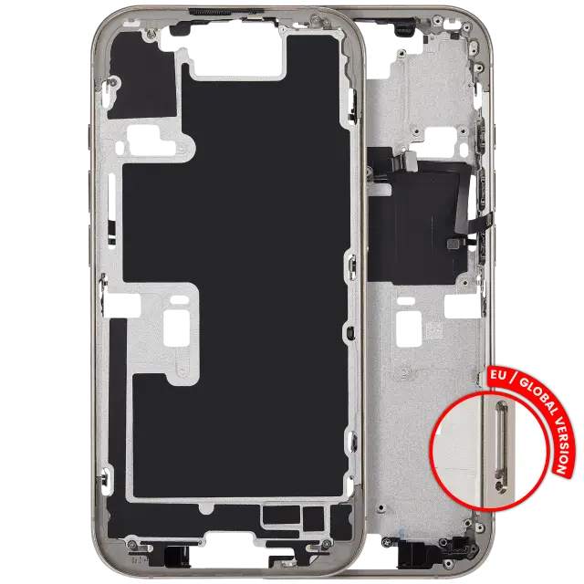 Châssis pour Apple iPhone 16 Pro (version EU, compatible premium, Natural Titanium)