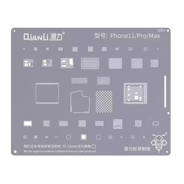 Pochoir de rebillage Qianli Bumblebee QS06 pour iPhone 11 / 11 Pro
