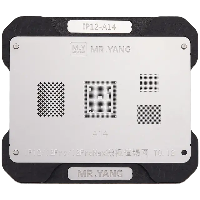 Pochoir de transfert de carte et plateforme de cadre intermédiaire M.Y A14 — iPhone 12 / 12 Pro / 12 Pro Max
