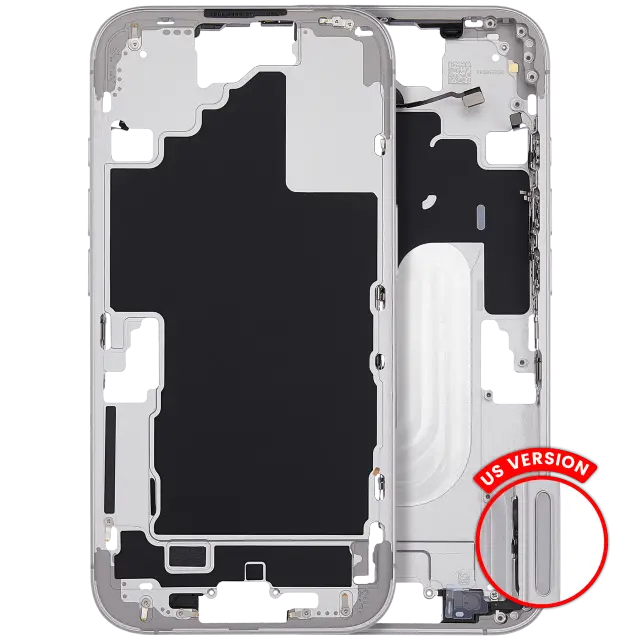 Châssis pour Apple iPhone 16 (version US, compatible premium, blanc)