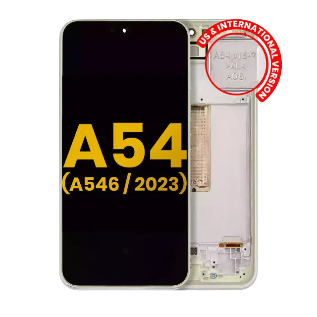 Écran OLED avec châssis pour Samsung Galaxy A54 5G (A546 / 2023) (version US & internationale, reconditionné, Lime)