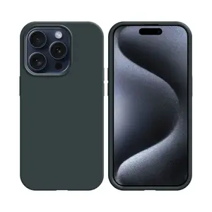 Coque Silicone Compatible pour Apple iPhone 15 Pro (#18) Noir