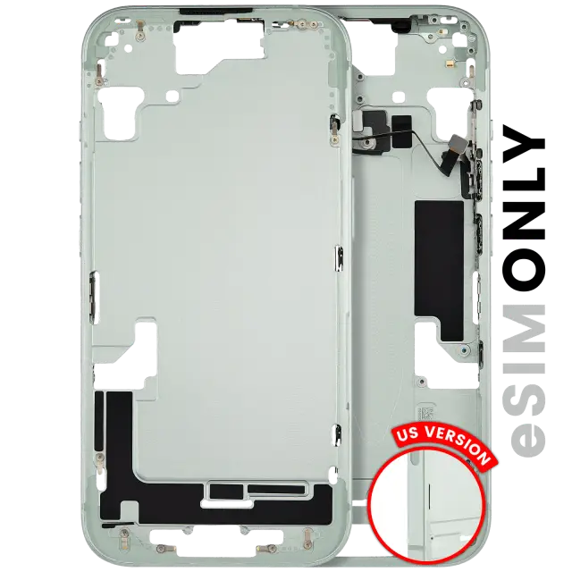 Châssis pour Apple iPhone 15 (version US, origine d'occasion — grade B, vert)
