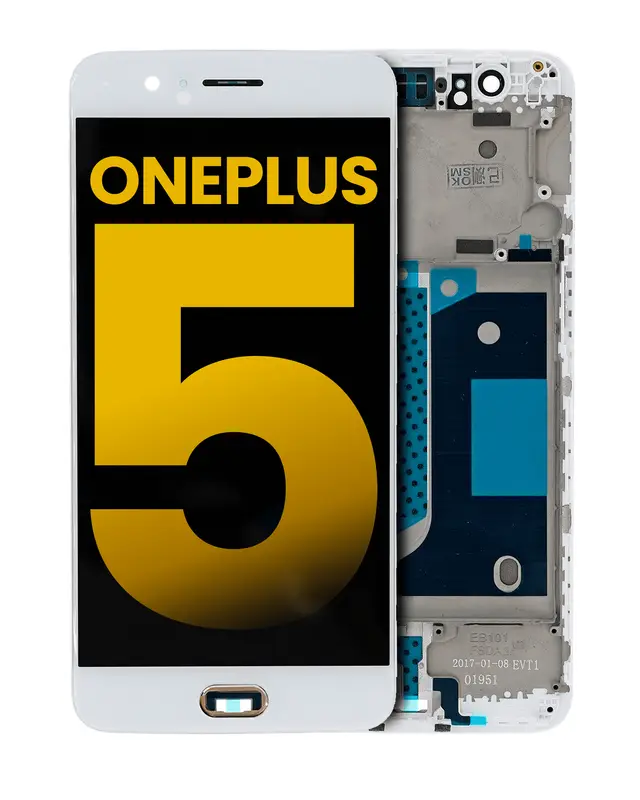 Écran OLED avec châssis pour OnePlus 5 (reconditionné, blanc)