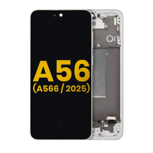 Écran OLED avec châssis pour Samsung Galaxy A56 5G (A566 / 2025) (reconditionné, Lightgray)