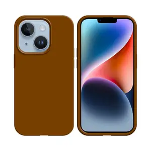 Coque Silicone Compatible pour Apple iPhone 14 Plus (#32) Marron