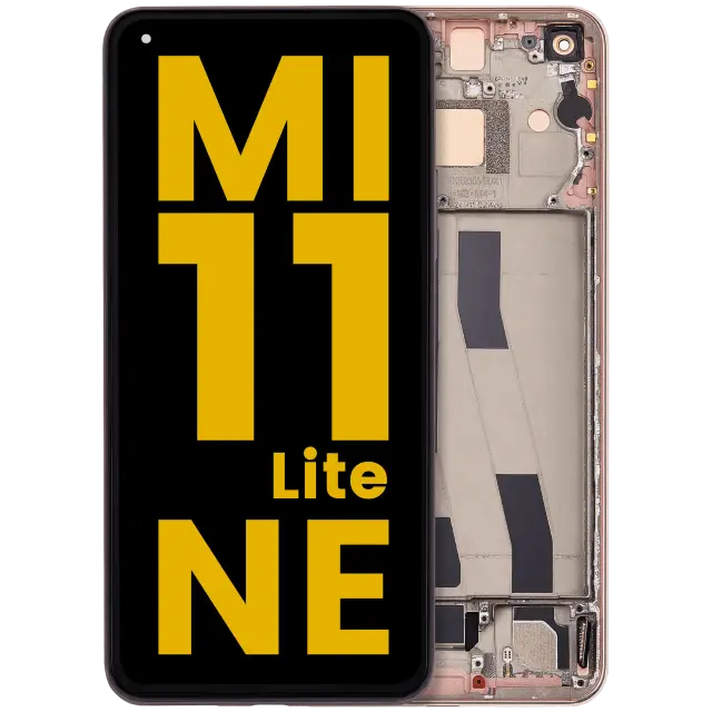 Écran OLED avec châssis pour Xiaomi Mi 11 Lite 5G NE (reconditionné, Peach Pink)
