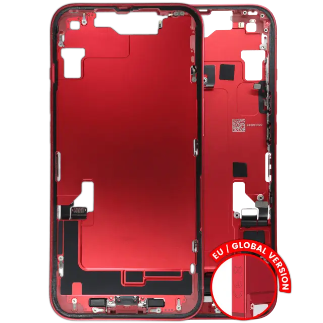 Châssis pour Apple iPhone 14 (version EU, origine d'occasion — grade A, rouge)