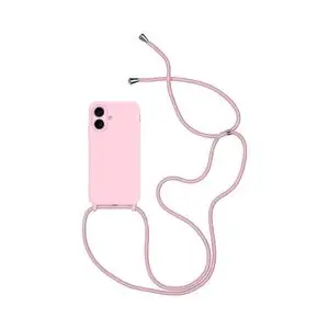 Coque Silicone avec Cordon Apple iPhone 17 (#02) Rose