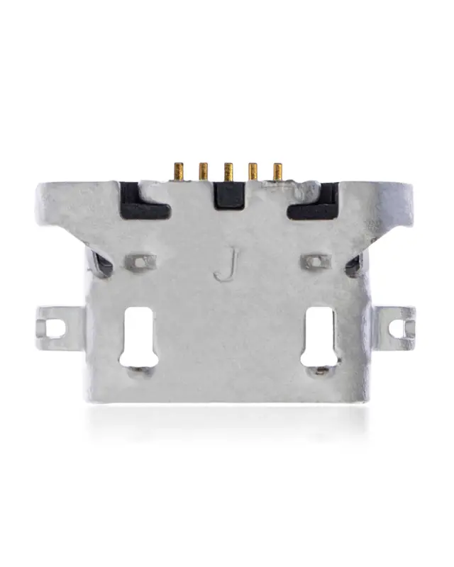 Connecteur de charge à souder — format Micro B, 5 broches, 4 points de fixation (C118)