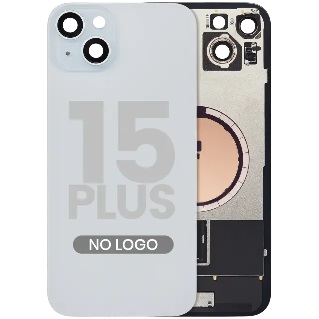 Vitre arrière pour Apple iPhone 15 Plus (sans logo, compatible, bleu) — réf. 107183138942