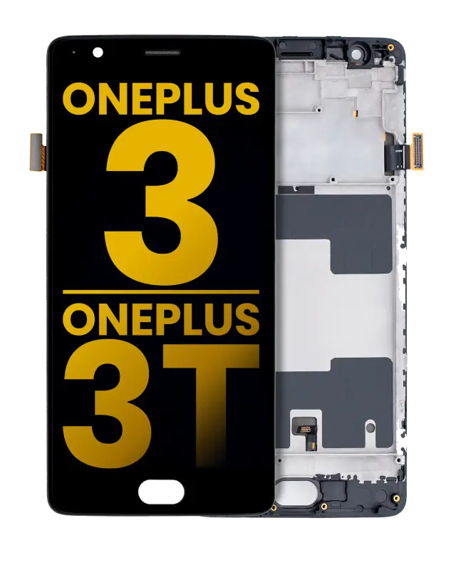 Écran OLED avec châssis pour OnePlus 3 / OnePlus 3T (reconditionné, noir)