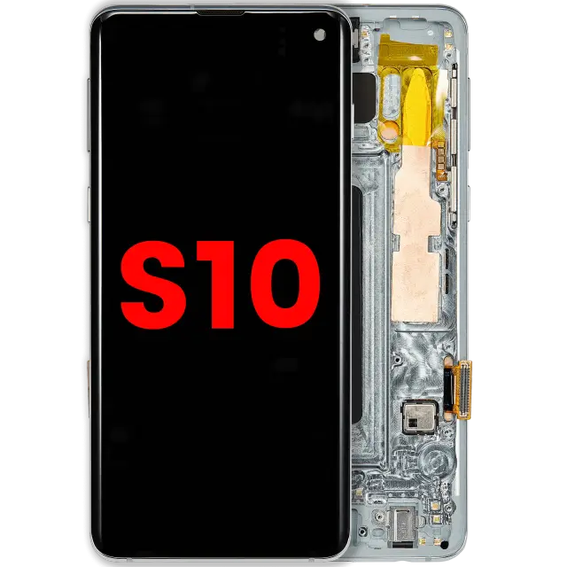 Écran OLED avec châssis pour Samsung Galaxy S10 (compatible premium, Prism Green)