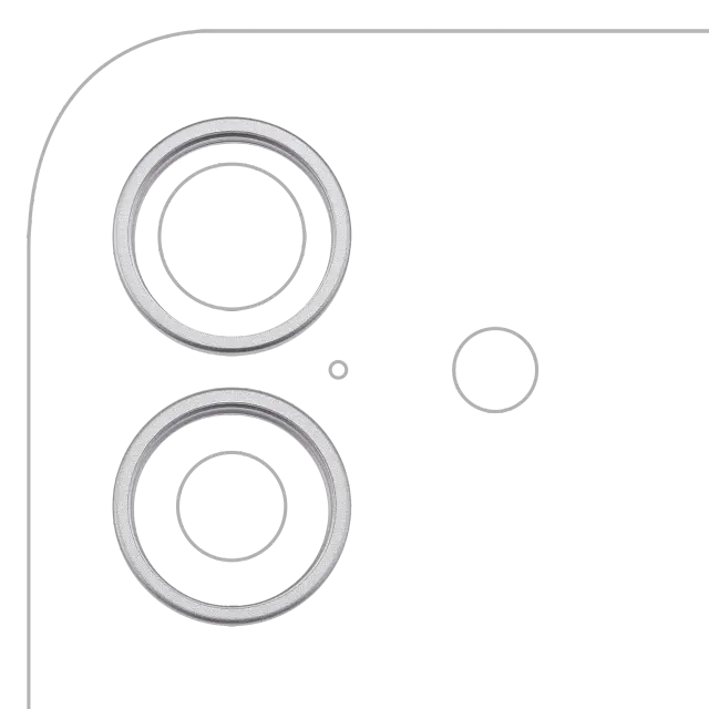 Anneau de contour de caméra arrière pour Apple iPhone 17 (blanc, lot de 2)