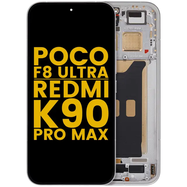 Écran OLED avec châssis pour Xiaomi Poco F8 UItra / Redmi K90 Pro Max (reconditionné, blanc)