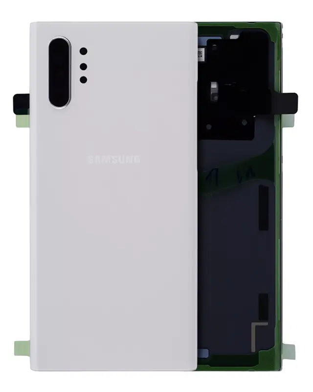 Vitre arrière pour Samsung Galaxy Note 10 Plus / 5G (pack service origine, Aura White)
