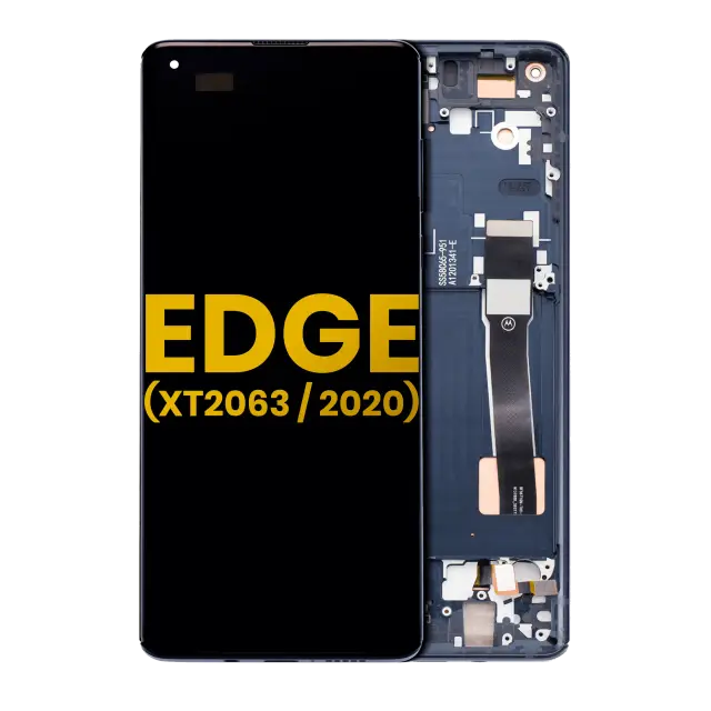 Écran OLED avec châssis pour Motorola Edge 5G (XT2063 / 2020) (reconditionné, Solar Black)